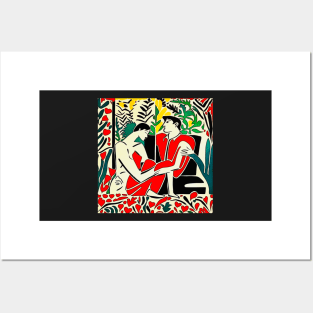 Lovers, motif 2-Matisse inspired Posters and Art